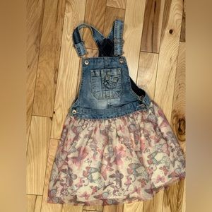 Denim and butterflies overall dress. Very cute. Size M 7/8